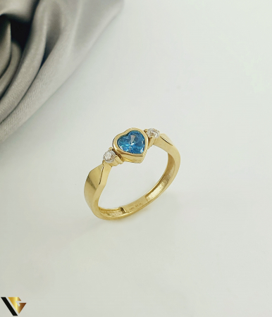 Inel Aur 14k, Zirconiu [0]