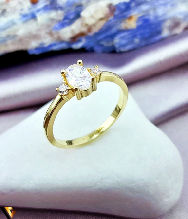 Inele - Inel Aur 14k, Zirconiu