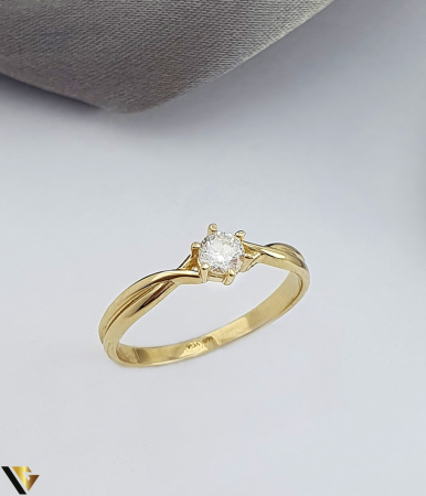 Inele din aur - Inel Aur 14k, Zirconiu
