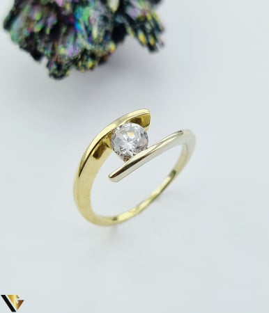 Inele din aur - Inel aur 14k, Zirconiu 3.09g