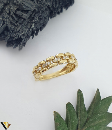 Bijuterii din aur - Inel Aur 14K, Zirconiu