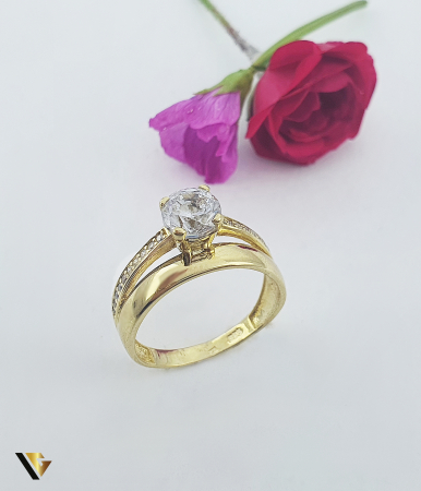 Inele - Inel Aur 14k, Zirconiu