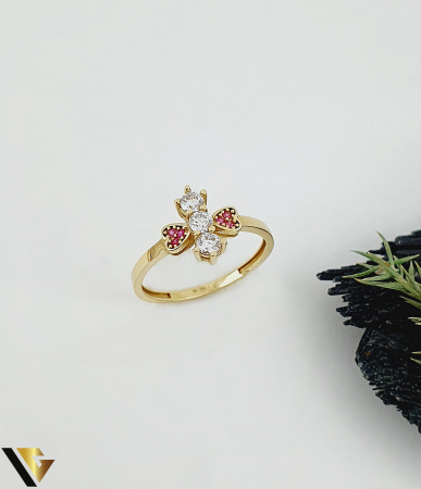 Inele - Inel Aur 14k, Zirconiu
