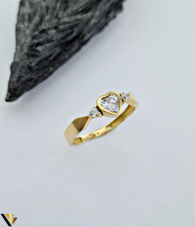 Inele - Inel Aur 14k, Zirconiu
