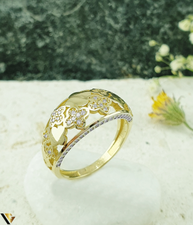 Inele - Inel Aur 14k, Zirconiu