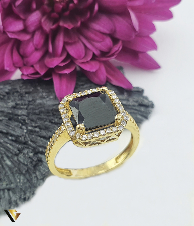 Inele - Inel Aur 14k, Zirconiu