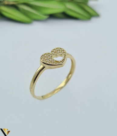 Inele din aur - Inel Aur 14K, Zirconiu
