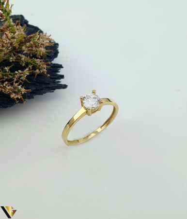Bijuterii din aur - Inel Aur 14k, Zirconiu