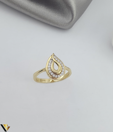 Inele din aur - Inel Aur 14K, Zirconiu