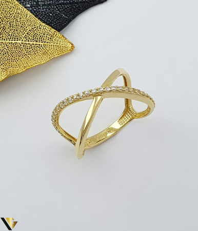 Inele - Inel Aur 14K, Zirconiu