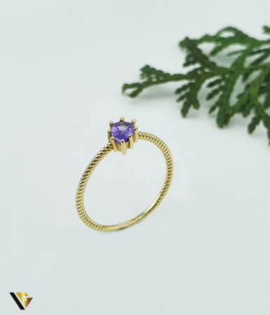 Inele - Inel Aur 14k, Zirconiu