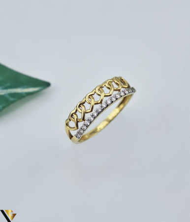 Inele - Inel Aur 14k, Zirconiu