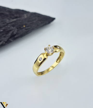 Inele - Inel Aur 14k, Zirconiu