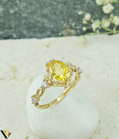 Inele din aur - Inel Aur 14k, Zirconiu