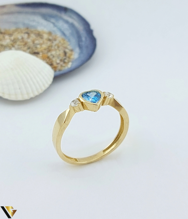 Inele - Inel Aur 14k, Zirconiu