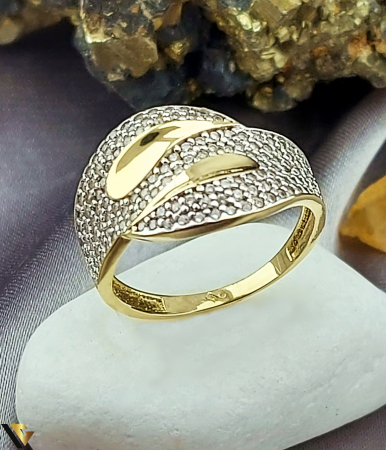 Inele - Inel Aur 18K, Zirconiu