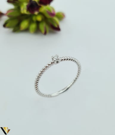 Inele din aur - Inel Aur 18k, D iamante 0.03  ct
