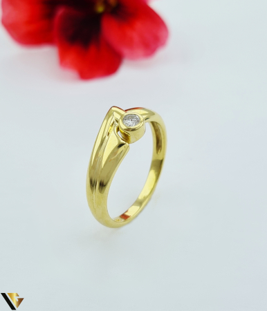 Inele cu diamante - Inel Aur 18k, Diamant 0.09 ct