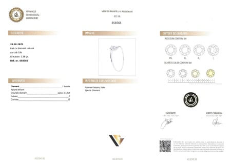 Inel Aur 18k, Diamant 0.10 ct [3]