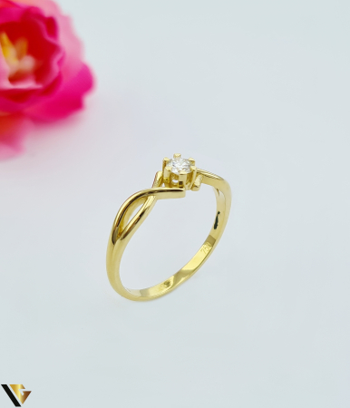Inele cu diamante - Inel Aur 18k, Diamant 0.15 ct