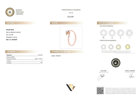 Inel Aur 18k, Diamant 0.18 ct [3]