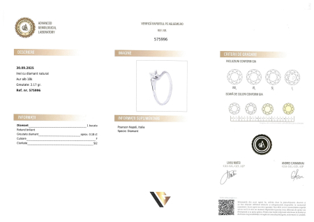 Inel Aur 18k, Diamant 0.18 ct [3]