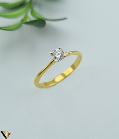 Inele cu diamante - Inel Aur 18k, Diamant 0.22 ct