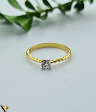 Inel Aur 18k, Diamant 0.22 ct [1]