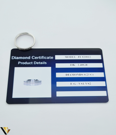 Inel Aur Alb 18k, Diamante 0.23 ct [5]