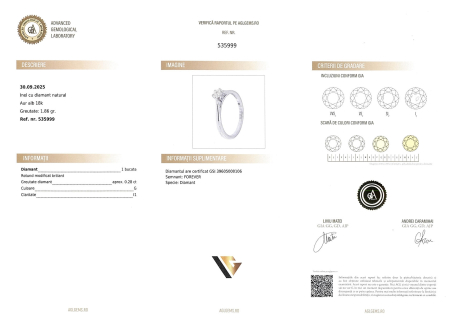 Inel Aur 18k, Diamant 0.28 ct [3]