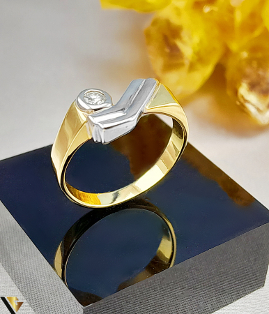 Inele cu diamante - Inel Aur 18k, Diamant  aprox. 0.09 ct.