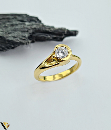 Inele cu diamante - Inel Aur 18k, Diamant aprox. 0.50 ct