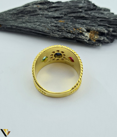Inel Aur 18k, Diamante 0.15 ct, Rubin, Smarald, Safir [1]