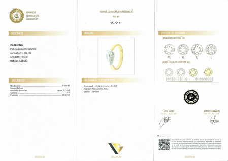 Inel Aur 18k, Diamante 0.25 ct [3]