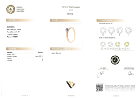 Inel Aur 18k, Diamante 0.26 ct [3]