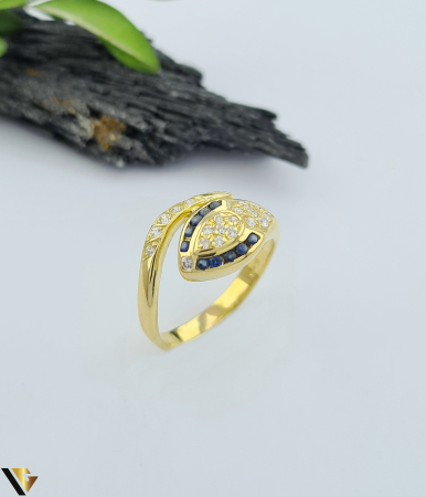 Bijuterii din aur - Inel Aur 18k, , Safire