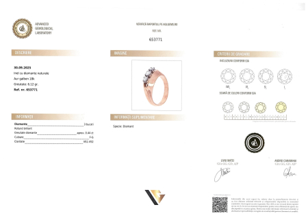 Inel Aur 18k, Diamante 0.44 ct [3]