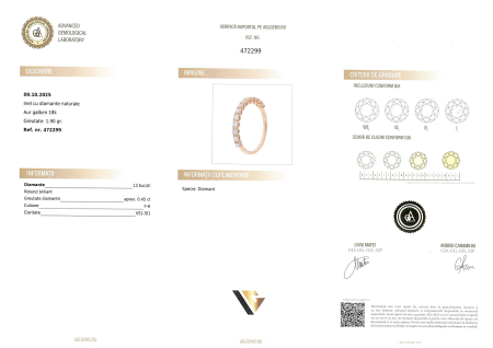 Inel Aur 18k, Diamante 0.45 ct [5]