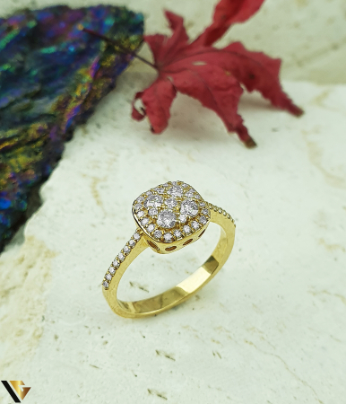 Inele cu diamante - Inel Aur 18k, Diamante 0.52 ct