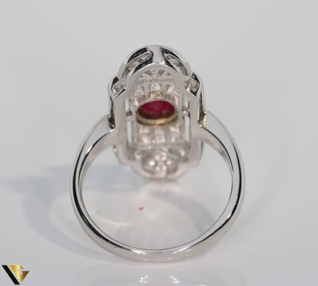 Inel Aur 18k, Diamante 0.60 ct , Rubin [2]