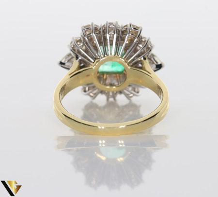 Inel Aur 18k, Diamante 2.00 ct, Smarald 1.45 ct [4]