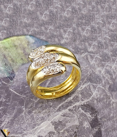 Inele cu diamante - Inel Aur 18k, Diamante de apox.0.33 ct in total