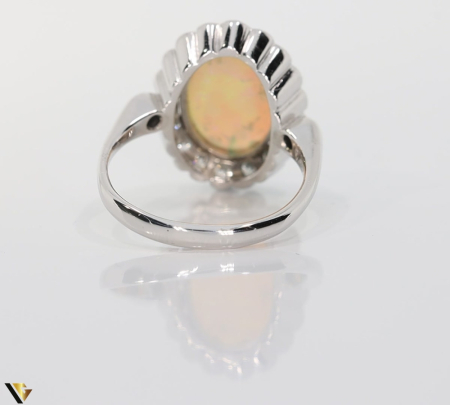 Inel Aur 18k, Opal 2.10 ct, Diamante 0.59 ct [3]