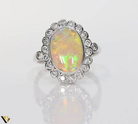 Inel Aur 18k, Opal 2.10 ct, Diamante 0.59 ct [1]
