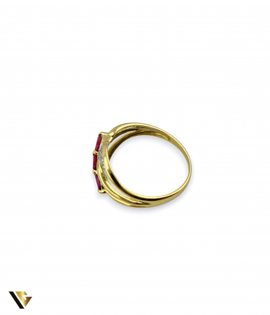 Inel Aur 18k, Spinel si Diamante de aprox 0.01 ct in total, 2.24 grame [1]