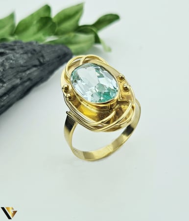 Bijuterii din aur - Inel Aur 8k, Spinel de Sinteza