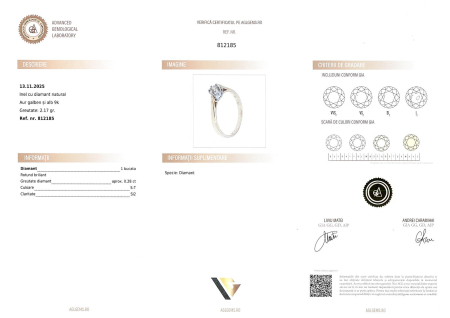 Inel Aur 9k, Diamant 0.28 ct [3]