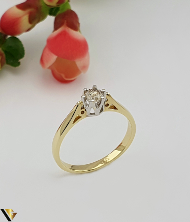 Inele cu diamante - Inel Aur 9k, Diamant 0.33 ct