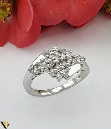 Inele cu diamante - Inel Aur 9k, Diamante 0.21 ct