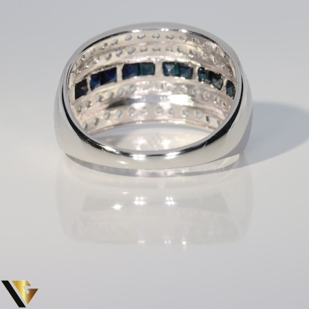 Inel Aur 9k, Diamante 1.12 ct, Safire [2]
